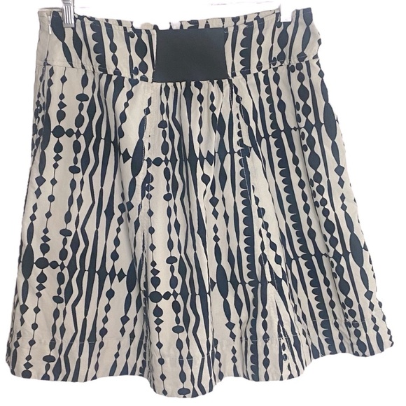 Anthropologie postmark retro skirt size 10 corduroy, a line, black and white - Picture 4 of 10